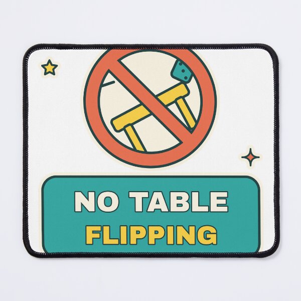 Item preview, No Table Flipping - Funny Board Game House Rule designed and sold by Playful Paper Club.