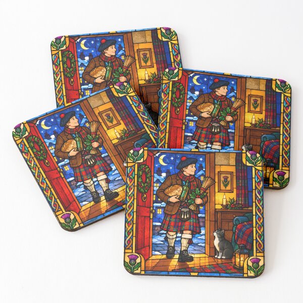 Item preview, Scottish First Footing Stained Glass designed and sold by Sybille-Yates.