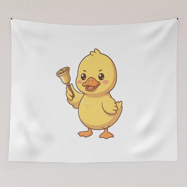 Item preview, Cute Duck Ringing Brass Bell designed and sold by Ella_Sketch.