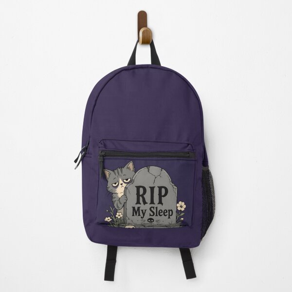 Item preview, Tombstone Cat RIP My Sleep Funny Halloween designed and sold by Glitchart66.