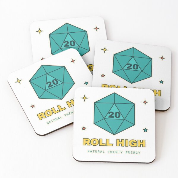 Item preview, Roll High - Retro D20 Dice designed and sold by Playful Paper Club.