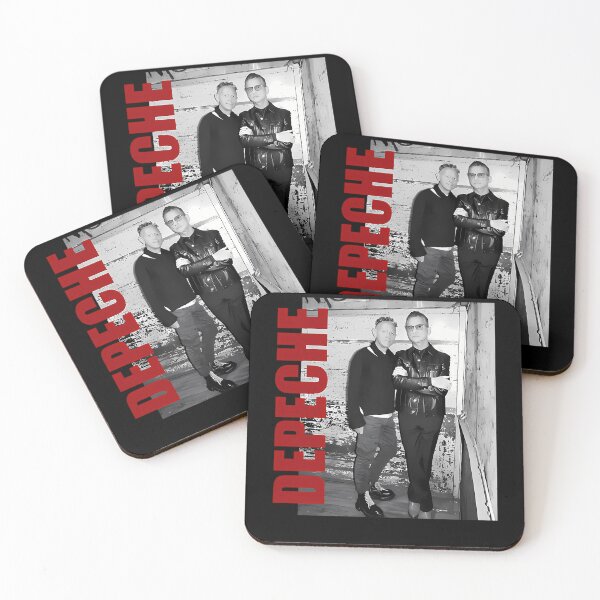 Item preview, Synth Pop Duo Black and White Portrait Red Text Layout designed and sold by deiv36.
