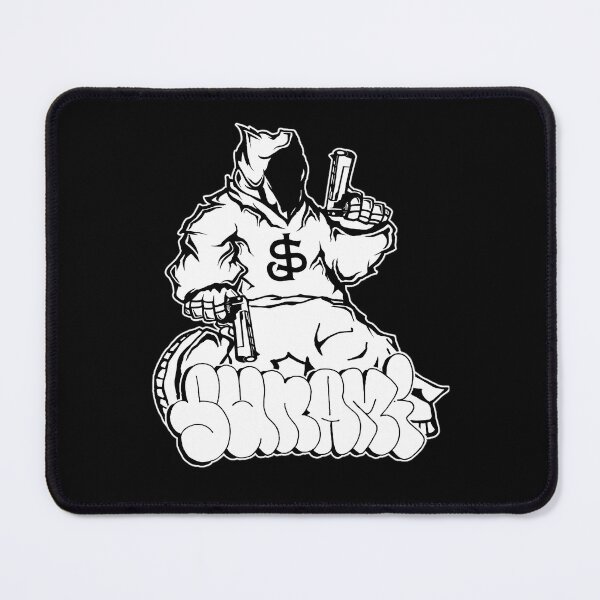 Item preview, Hooded Character Holding Dual Pistols Graffiti designed and sold by aestogo.