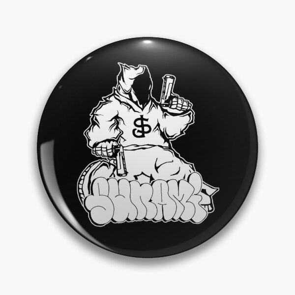 Item preview, Hooded Character Holding Dual Pistols Graffiti designed and sold by aestogo.