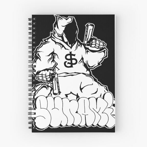 Item preview, Hooded Character Holding Dual Pistols Graffiti designed and sold by aestogo.