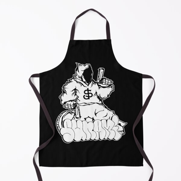 Item preview, Hooded Character Holding Dual Pistols Graffiti designed and sold by aestogo.