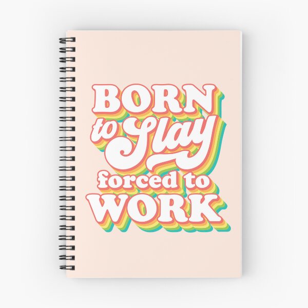 Item preview, Born to slay forced to work | funky rainbow recolor designed and sold by MamSelle.