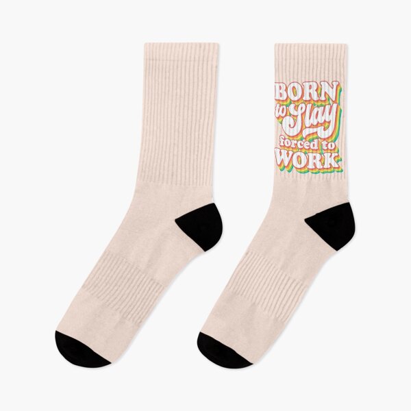 Item preview, Born to slay forced to work | funky rainbow recolor designed and sold by MamSelle.