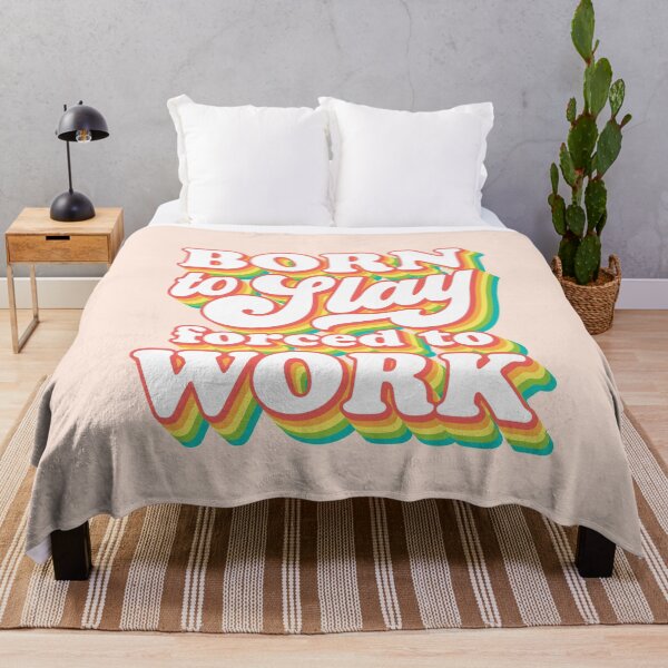 Artikelvorschau, Zum Stürmen geboren, zur Arbeit gezwungen | Funky Rainbow Recolor entworfen und verkauft von MamSelle.