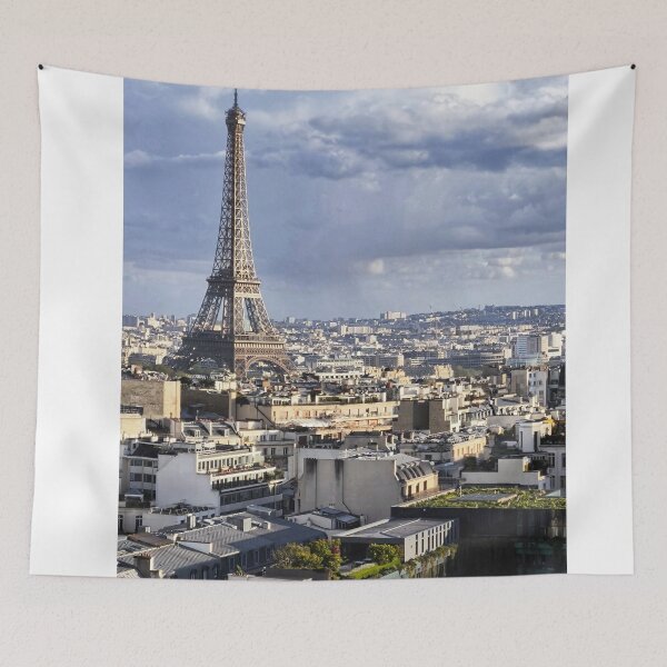 Item preview, Panoramic Cityscape Of Paris Featuring Eiffel Tower Under Cloudy Sky    designed and sold by Zakaryb.