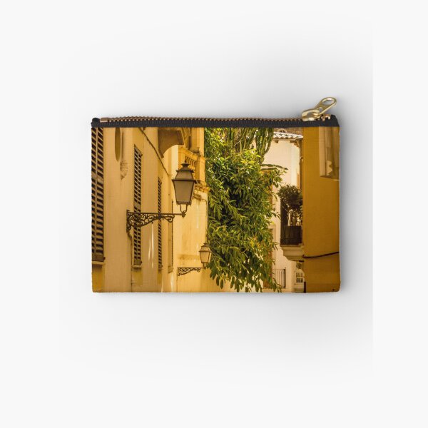 Item preview, Classic Small White Car Parked In Sunlit European Alleyway    designed and sold by Zakaryb.