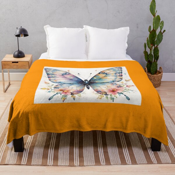 Item preview, Beautiful Watercolor Butterfly with Flowers designed and sold by Pawzenix.