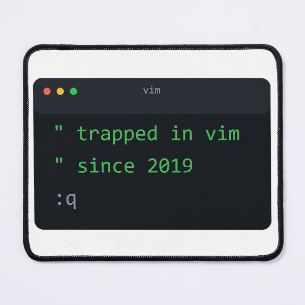 Artikelvorschau, Trapped in Vim Since 2019 Terminal Programmer Humor entworfen und verkauft von Bianca Oltean.