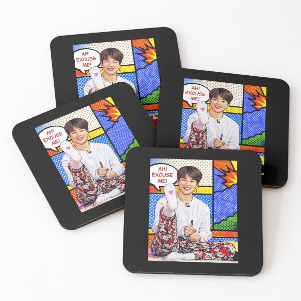 Item preview, BTS Jimin - ¡Ah! ¡Disculpen! Meme - arte pop colorido designed and sold by moteesshop.
