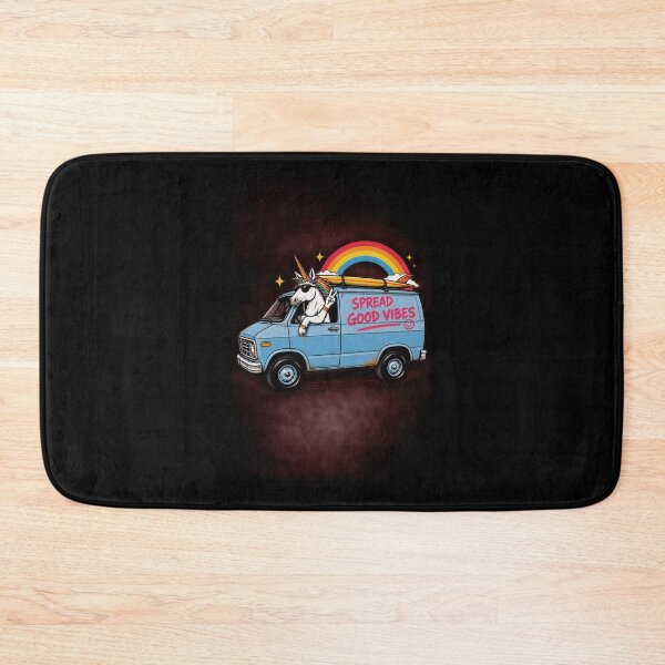 Item preview, Unicorn Driving Van Spread Good Vibes Rainbow-86 designed and sold by DolphLager.
