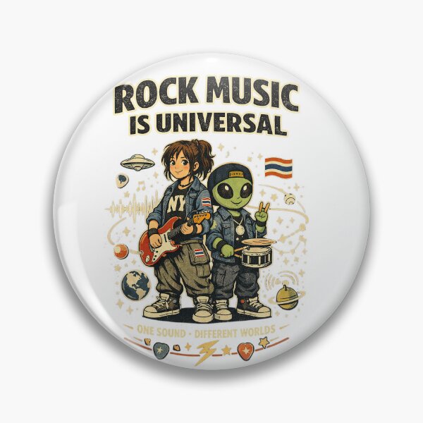 Item preview, Rock Music Is Universal Alien Band designed and sold by NatalieJeans.