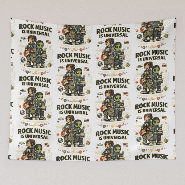 Item preview, Rock Music Is Universal Alien Band designed and sold by NatalieJeans.