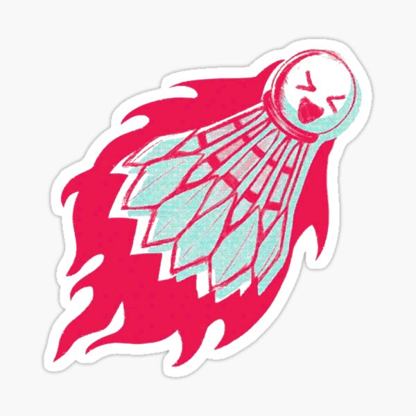 Item preview, Funny Cartoon Flaming Shuttlecock Badminton Mascot designed and sold by TitoRau6.
