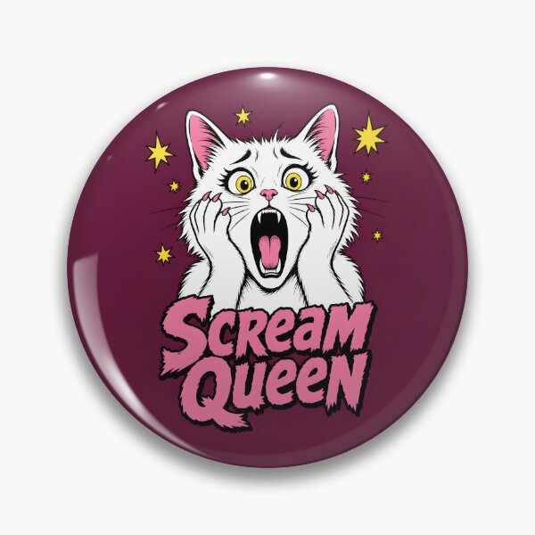 Item preview, Scream Queen Dramatic Cat Funny Halloween Design designed and sold by Glitchart66.
