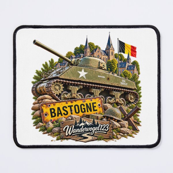 Item preview, Bastogne, Belgium – Sherman Panzer, Battle of the Bulge designed and sold by Wandervogel123.