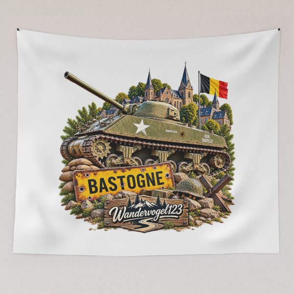 Item preview, Bastogne, Belgium – Sherman Panzer, Battle of the Bulge designed and sold by Wandervogel123.