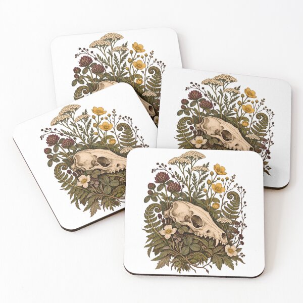 Item preview, Wildflower Fox Skull designed and sold by artditisme.