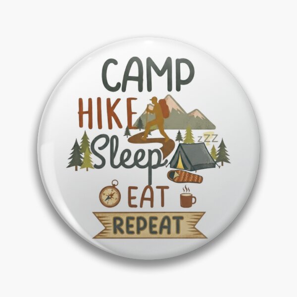 Item preview, Camp Hike Sleep Eat Repeat Vintage Outdoor Adventure Graphic designed and sold by GabeMountainArt.