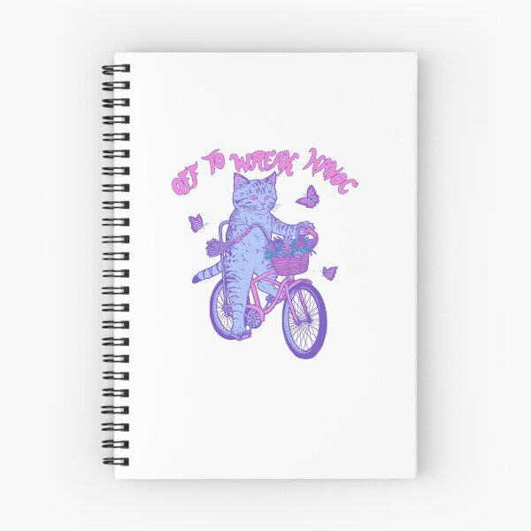 Item preview, Cute Pastel Witch Cat Riding Bicycle Slogan designed and sold by TitoRau6.