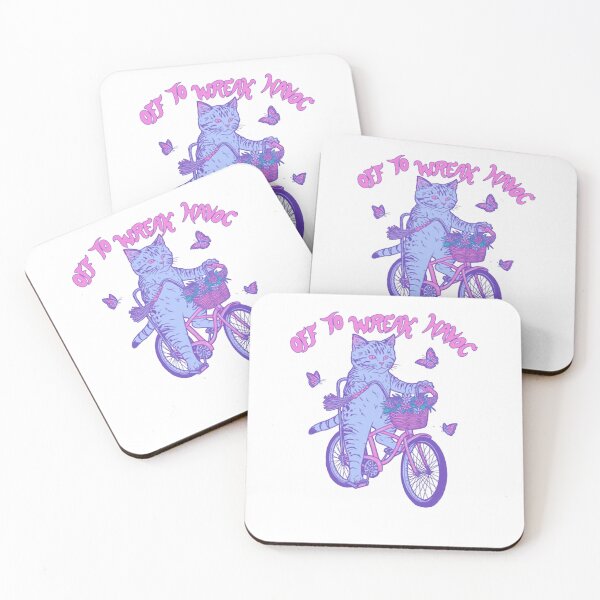 Item preview, Cute Pastel Witch Cat Riding Bicycle Slogan designed and sold by TitoRau6.