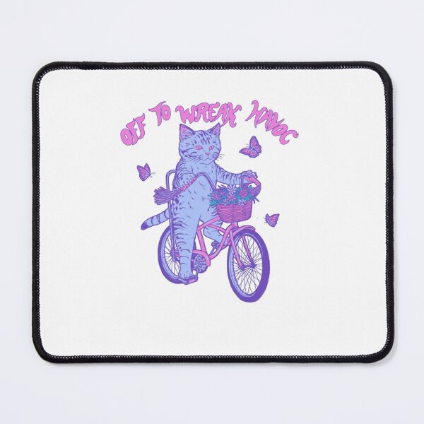 Item preview, Cute Pastel Witch Cat Riding Bicycle Slogan designed and sold by TitoRau6.