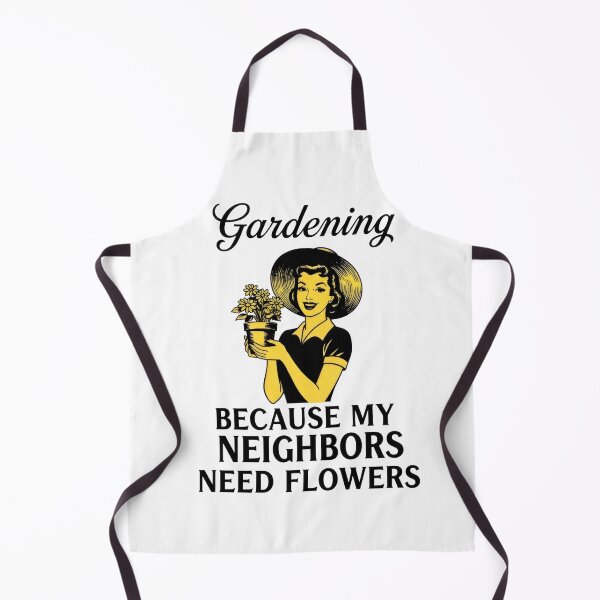 Artikelvorschau, „Gärtnern, weil meine Nachbarn Blumen brauchen“ – Vintage-Retro-Typografie-Kunst – Gärtnerdesign entworfen und verkauft von Luminari Creations.