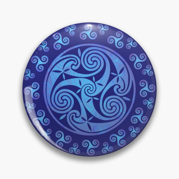 Item preview, Blue Celtic triskels designed and sold by Art of Sun.