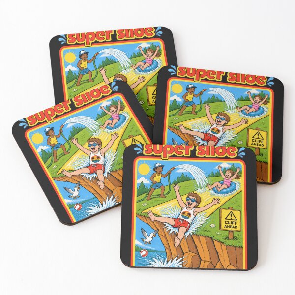 Item preview, Supertobogán de verano, salto desde acantilado, arte retro-51 designed and sold by DolphLager.