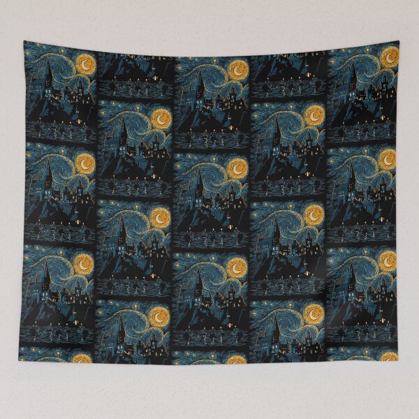 Item preview, Swirling Starry Sky Magic Castle Impressionism designed and sold by Giang6MWvEo.