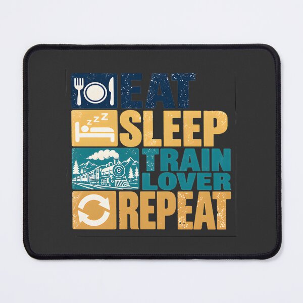 Item preview, Eat Sleep Train Lover Repeat - Railfan Hobbyist Enthusiast Design designed and sold by NurseAxis.
