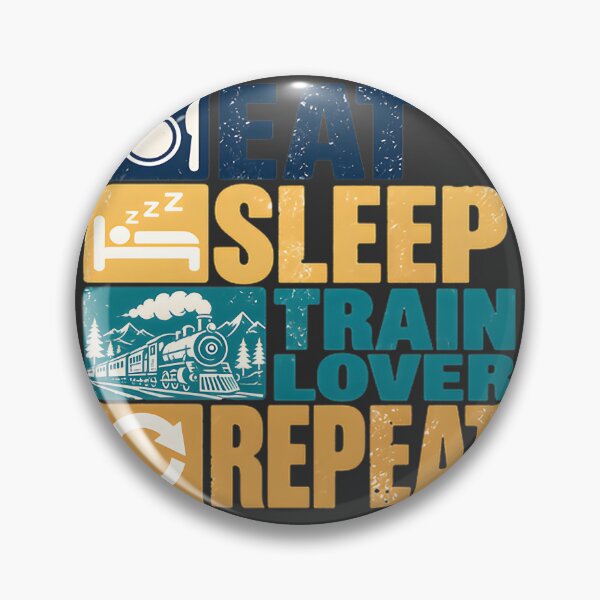 Item preview, Eat Sleep Train Lover Repeat - Railfan Hobbyist Enthusiast Design designed and sold by NurseAxis.