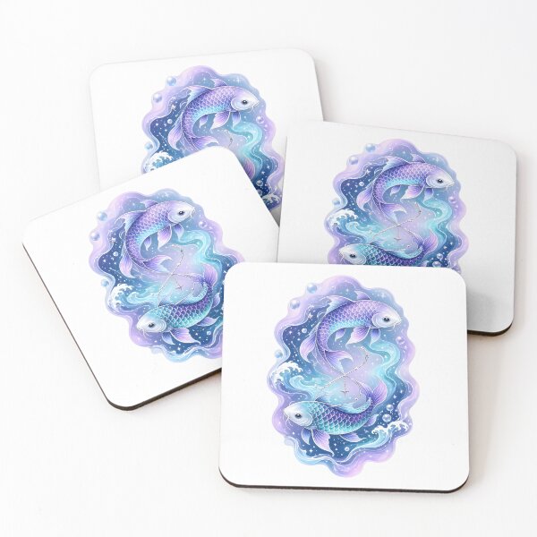 Item preview, Pisces Dreamy Watercolor Fish Symbol designed and sold by Zodiac Celestial Art.