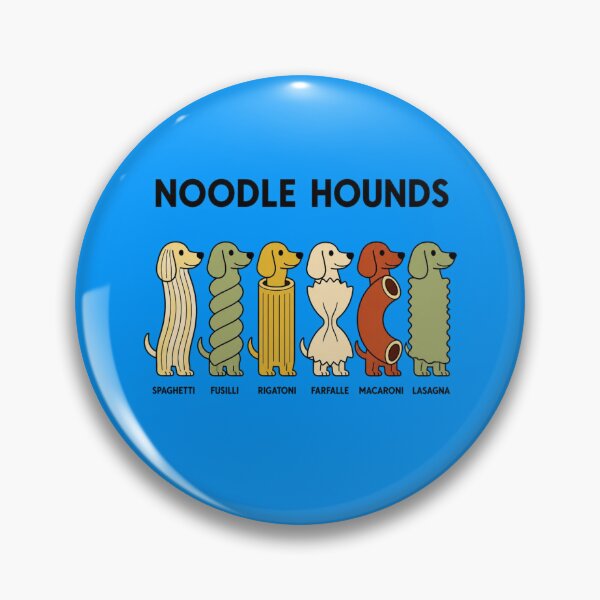 Item preview, Noodle Hounds Dachshund Pasta Types Lineup designed and sold by creativerooney.