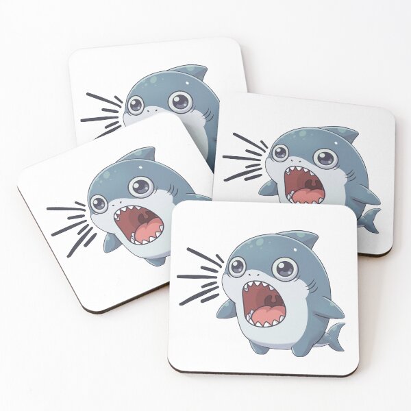 Item preview, Cute Screaming Shark designed and sold by Nature's Chibis.