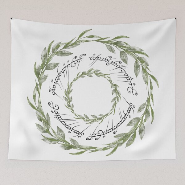 Item preview, Forest Crown One Ring Circular Inscription Lord of the Rings designed and sold by AnimaliaStar.