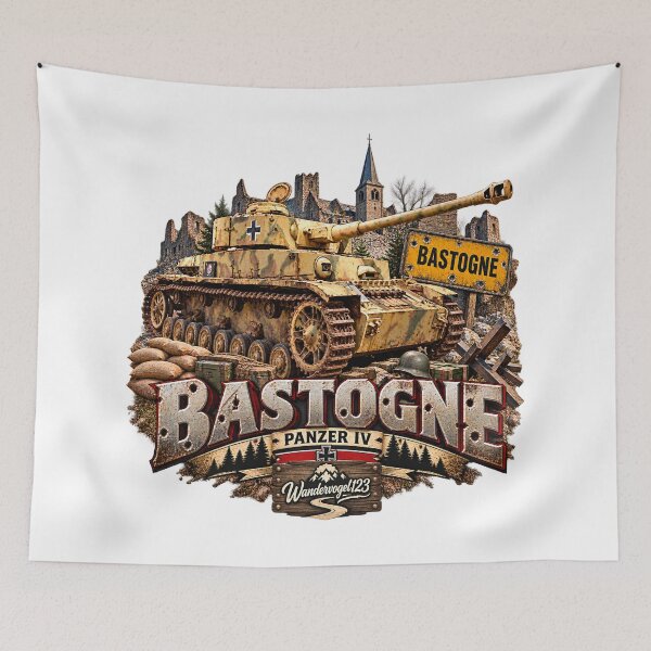 Aperçu de l'œuvre Bastogne Panzer IV – Bataille des Ardennes Seconde Guerre mondiale créée et vendue par Wandervogel123.
