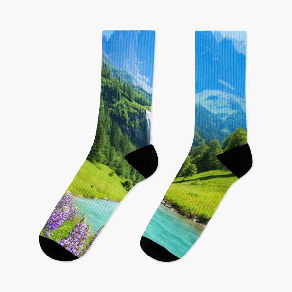 Item preview, Emerald Valley Falls - Alpine Mountain Paradise designed and sold by nhk999.