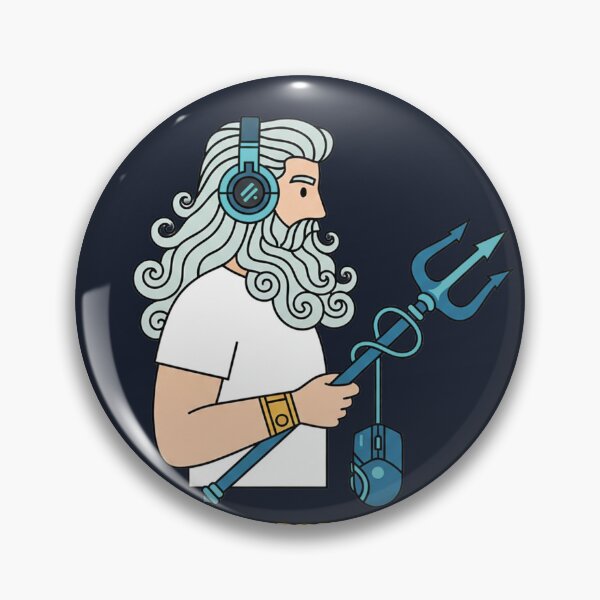 Item preview, Gamer Poseidon Master of the Lag: Funny Mythology Art designed and sold by codex antique.