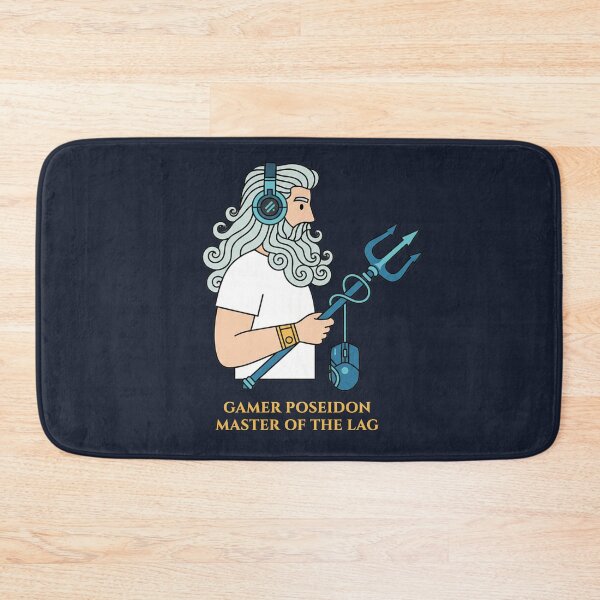 Item preview, Gamer Poseidon Master of the Lag: Funny Mythology Art designed and sold by codex antique.