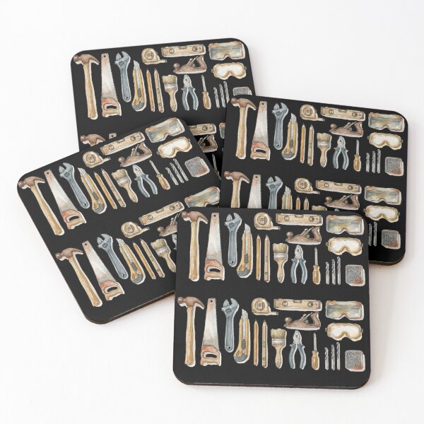 Item preview, Vintage Hand Tools Watercolor Builder Mechanic Pattern designed and sold by bvdesignart.