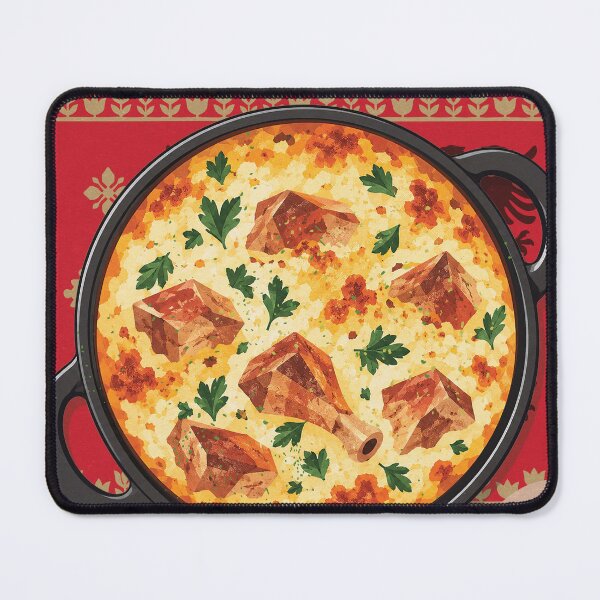 Item preview, Albanian Tave Kosi Food Poster designed and sold by SurfolioPrints.