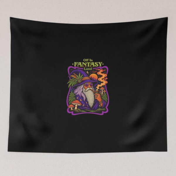 Item preview, Psychedelic Wizard Smoking Pipe Fantasy Land-57 designed and sold by DolphLager.