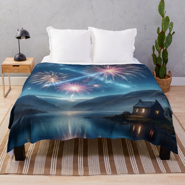 Item preview, Hogmanay Fireworks over a Scottish Loch designed and sold by Sybille-Yates.