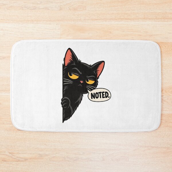 Aperçu de l'œuvre Unimpressed Black Cat Noted Sarcastic Reaction Meme créée et vendue par MOTIFOLK.