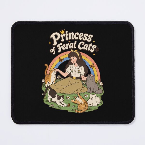 Item preview, Princess of Feral Cats Retro Rainbow Cat Lover T-Shirt-93 designed and sold by DolphLager.